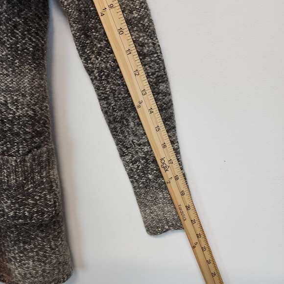 Banana Republic Alpaca Cardigan Womens XS Gray Hooded Long Sleeve Wool Pockets - Picture 12 of 15